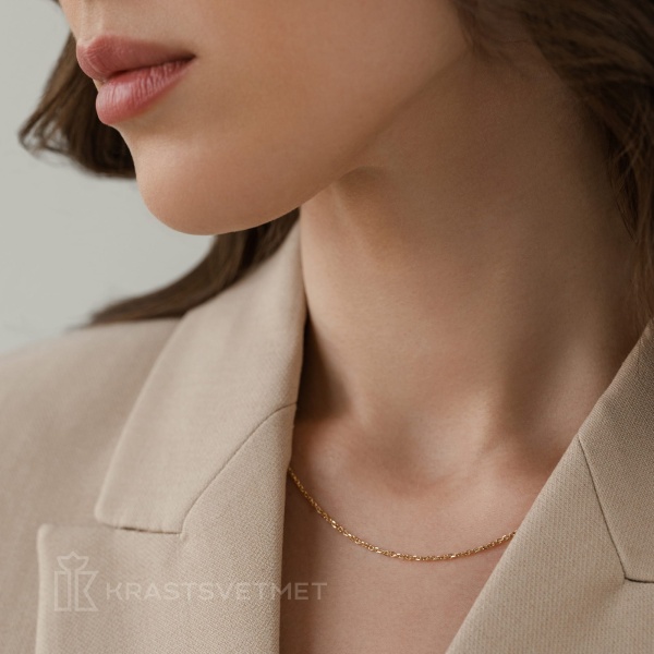 Цепь из желтого золота 585, плетение «Якорь»